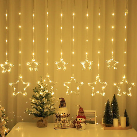 Cascada de Luces en forma de Estrella