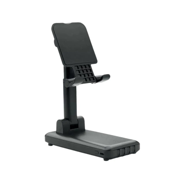 Batería externa que se abre como soporte de celular con altura ajustable para ver videos