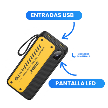 Batería Portátil Power Bank 30,000 mAh 🪫