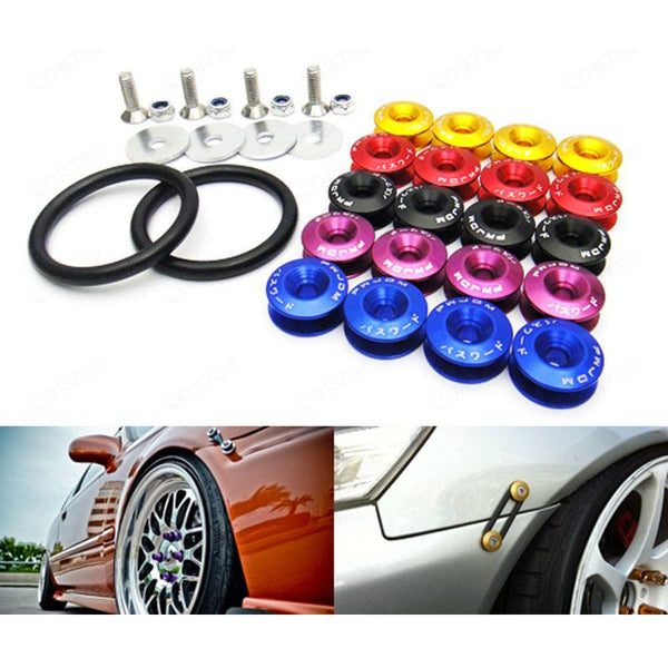 Kit ajustador de hule para bumper con sujetadores de aluminio y bandas de hule