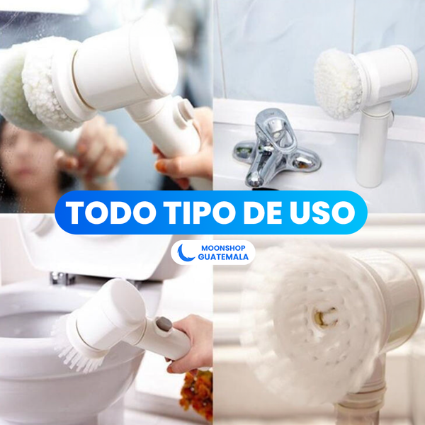 Modo de uso del cepillo de limpieza giratorio eléctrico