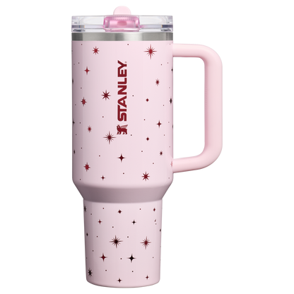 Vaso con popote abatible — Rosa nocturno