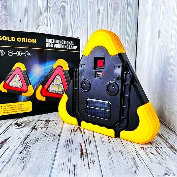Triángulo de seguridad solar con 5 modos de luz incluido SOS para el carro