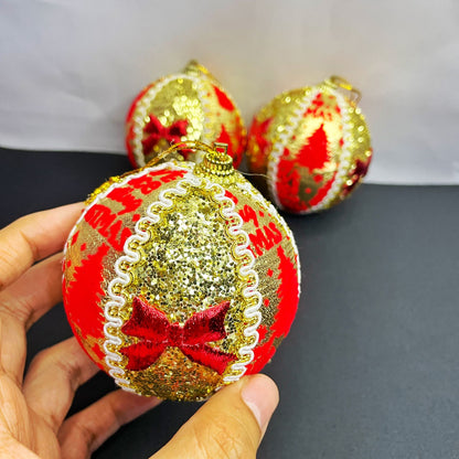 6 Bolas de Navidad - Dorado y Rojo (6 unidades )