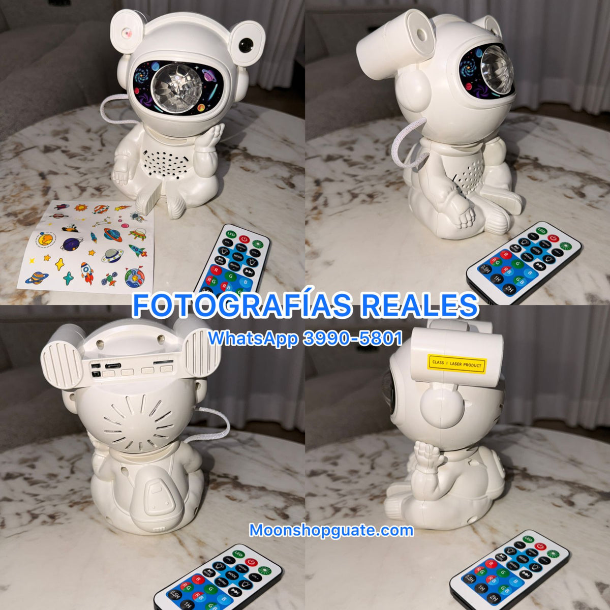 Proyector de Galaxia Astronauta con Bocina Bluetooth y Control