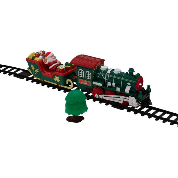 Tren navideño decorativo con luz y movimiento para el árbol