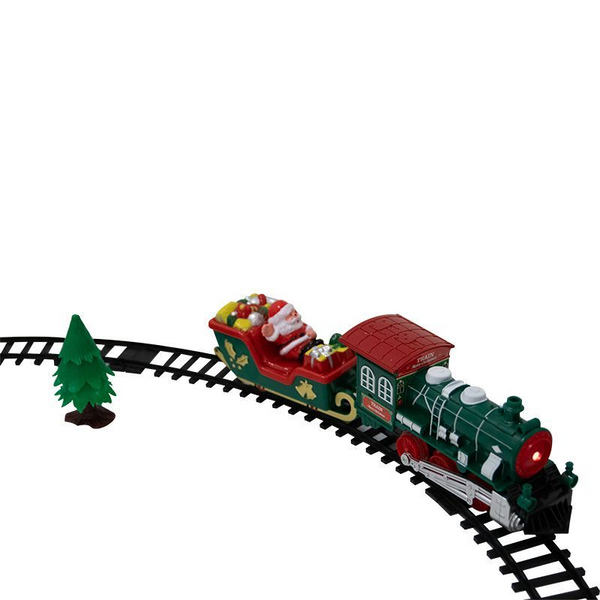 Dimensiones del tren navideño de 23 piezas con luz y música
