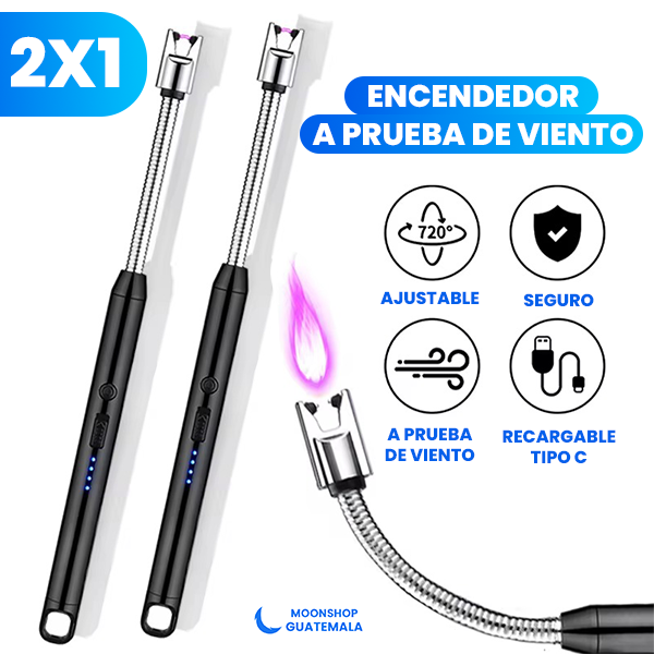 Encendedor eléctrico flexible para estufa, veladoras y exteriores