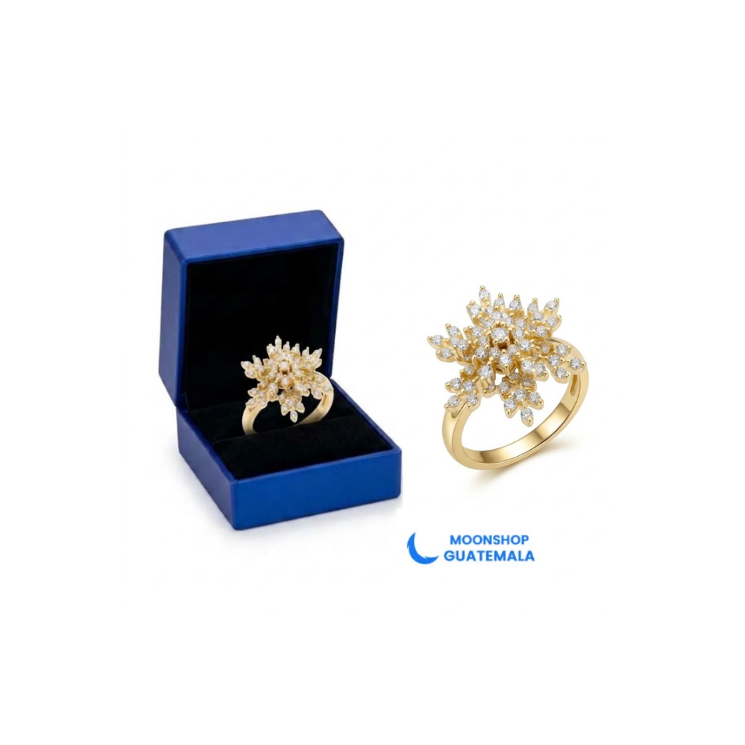Anillos Anti Estres Copo de Nieve   + Caja de regalo GRATIS