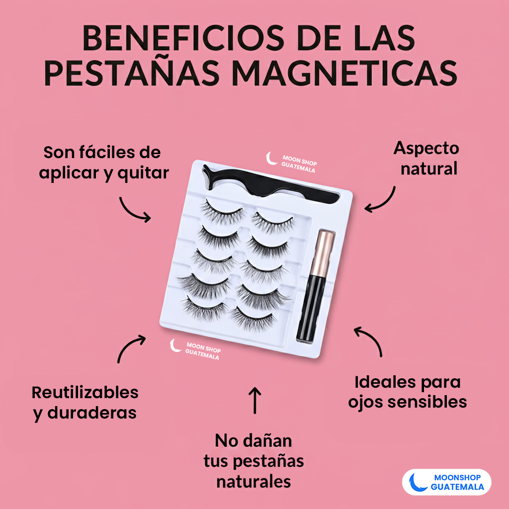 OFERTA 2x1 ⭐️ Kit de Pestañas Magnéticas - TODO EN UNO 100% ORIGINAL ✨