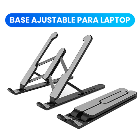 Base soporte para laptop ajustable plegable con 6 ángulos y más ventilación