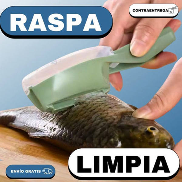 Descamador con cubierta protectora que atrapa las escamas