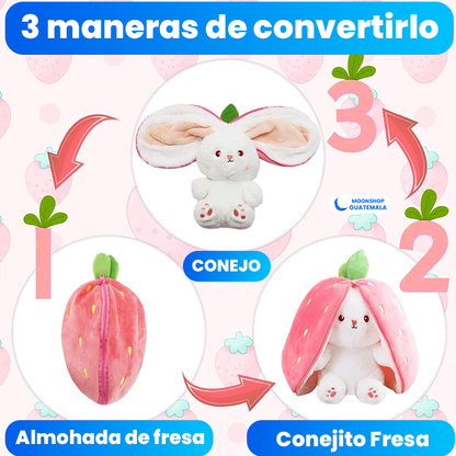 Conejito Zanahoria, Fresa que Respira 💤 Alivia la Ansiedad, Estrés y Duerme Mejor ✨