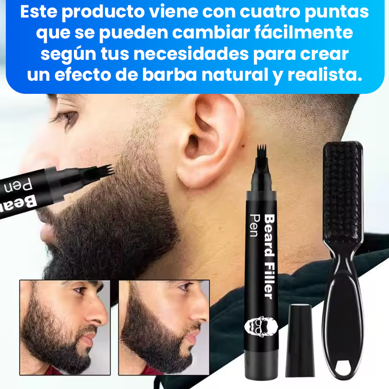 OFERTA 2x1 🔥 Bolígrafo Rellenador de Barba Impermeable – Acabado Natural y Duradero