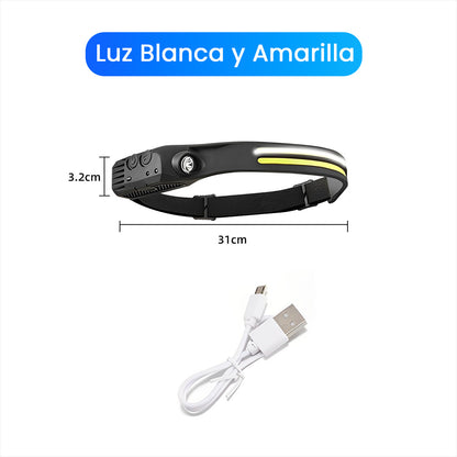 Linterna LED portátil con sensor para Cabeza