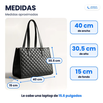 Medidas del bolso cartera con lonchera: 40 cm de ancho, 30.5 cm de alto y 15 cm de fondo