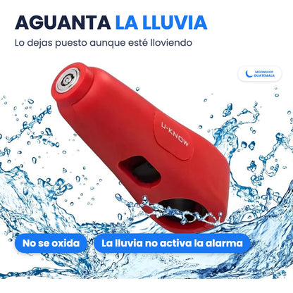 Candado con alarma para moto bajo el agua: aguanta la lluvia, no se oxida y la lluvia no activa la alarma