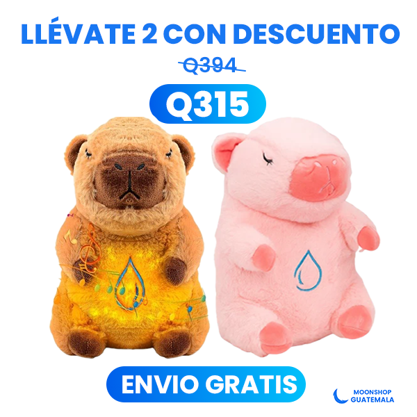 Peluche de capibara que respira para dormir mejor
