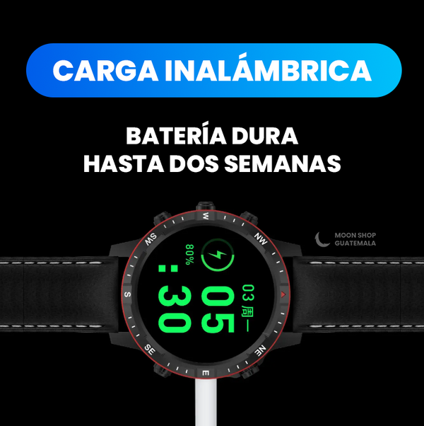 Reloj inteligente que incluye 2 correas intercambiables y cargador