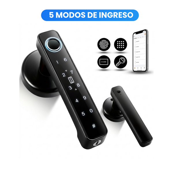 Cerradura Electrónica para Puerta de Entrada con App,  Huella Digital y Clave