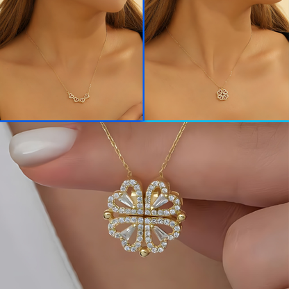Collar Trébol de 4 Corazones 🍀❤️