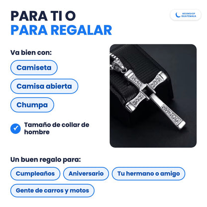 Collar Cruz de Toretto para ti o para regalar: va con camiseta, camisa abierta o chumpa; tamaño de collar de hombre