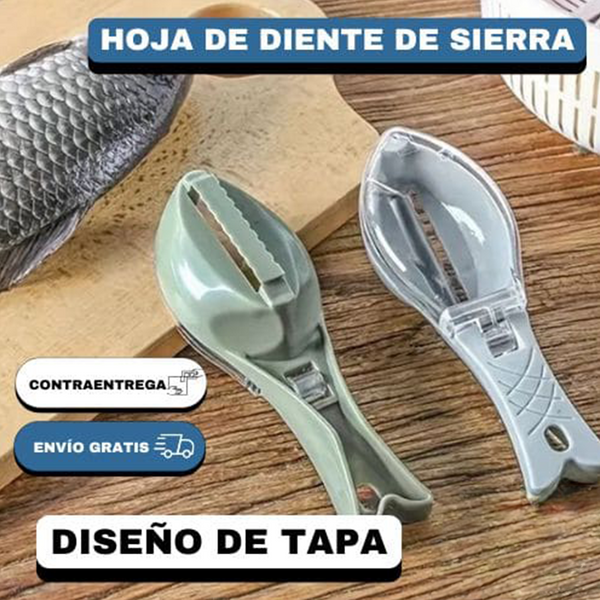 Descamador de pescado con diseño ergonómico para manos limpias