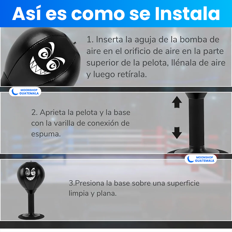 Saco de boxeo antiestrés de montaje en segundos