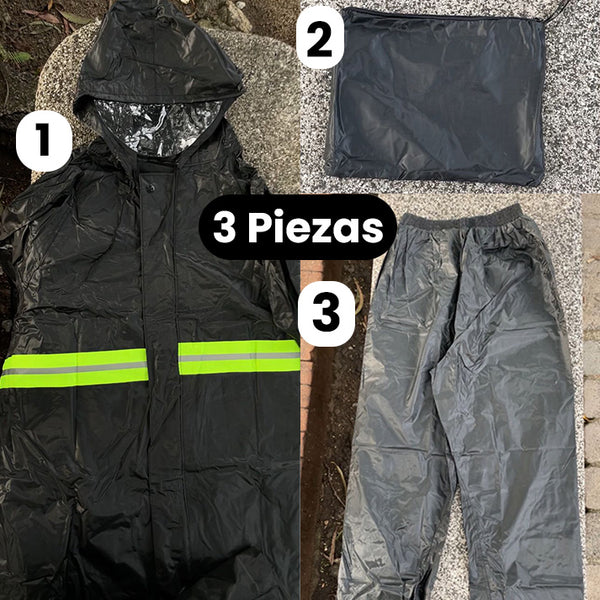 Chumpa impermeable del traje con bandas reflectivas para usar de noche
