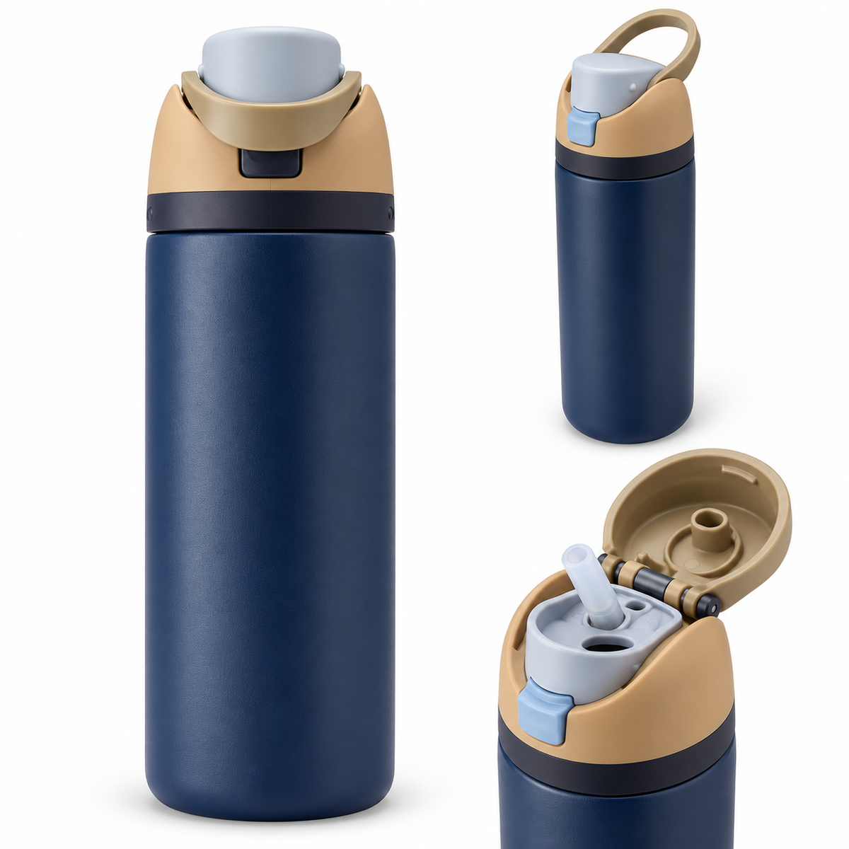 Termo Owala FreeSip Original de 24 oz (710 ml) con Pajilla Integrada, foto 1