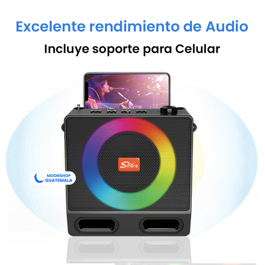 Altavoz SOLAR Inalámbrico Bluetooth con radio FM, portátil con correa. S407