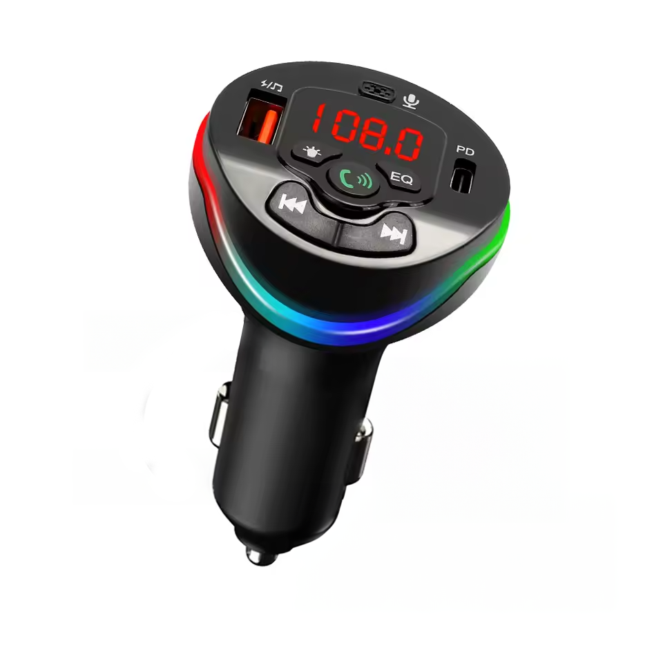 Convertidor Bluetooth. Carga Rápida Tipo C y USB
