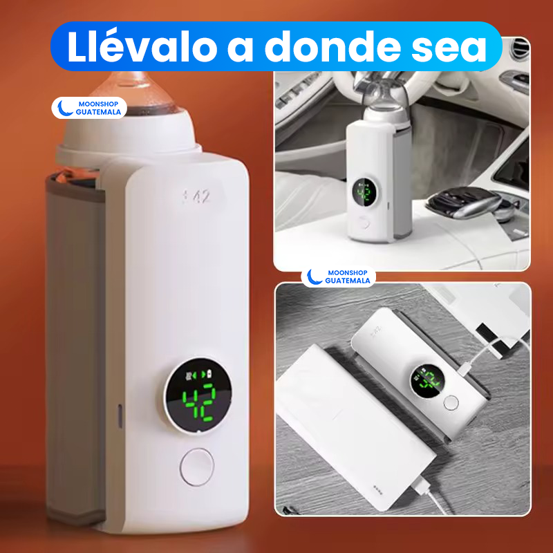 Calentador de biberones portátil inalámbrico, práctico esencial de viaje para padres