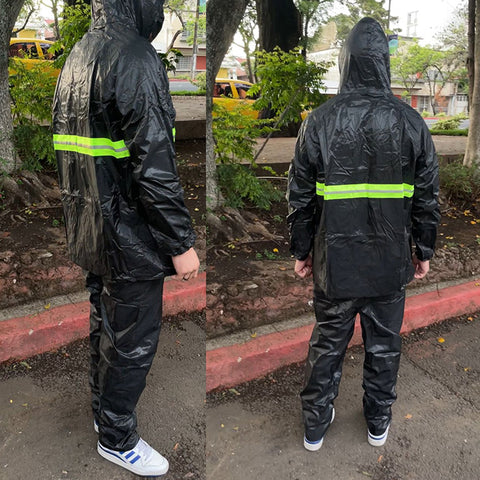 Traje impermeable unisex de 3 piezas con chumpa, pantalón y bolsa para la lluvia
