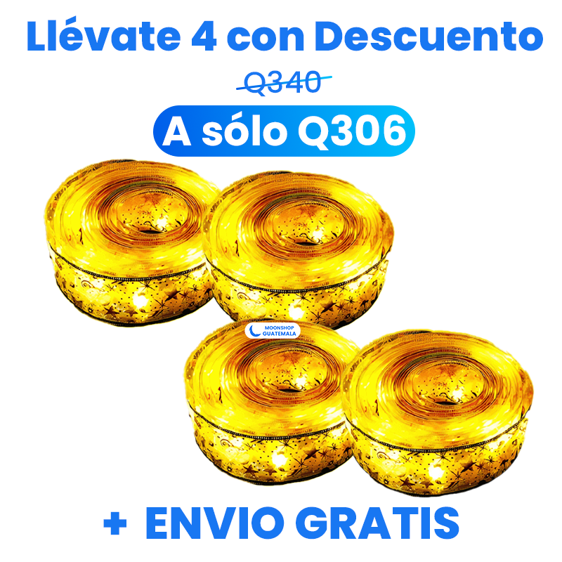 OFERTA 2x1 🎁 Listones Navideños con Luz LED 🎄 Perfectos para Árbol, Ventanas y más ✨