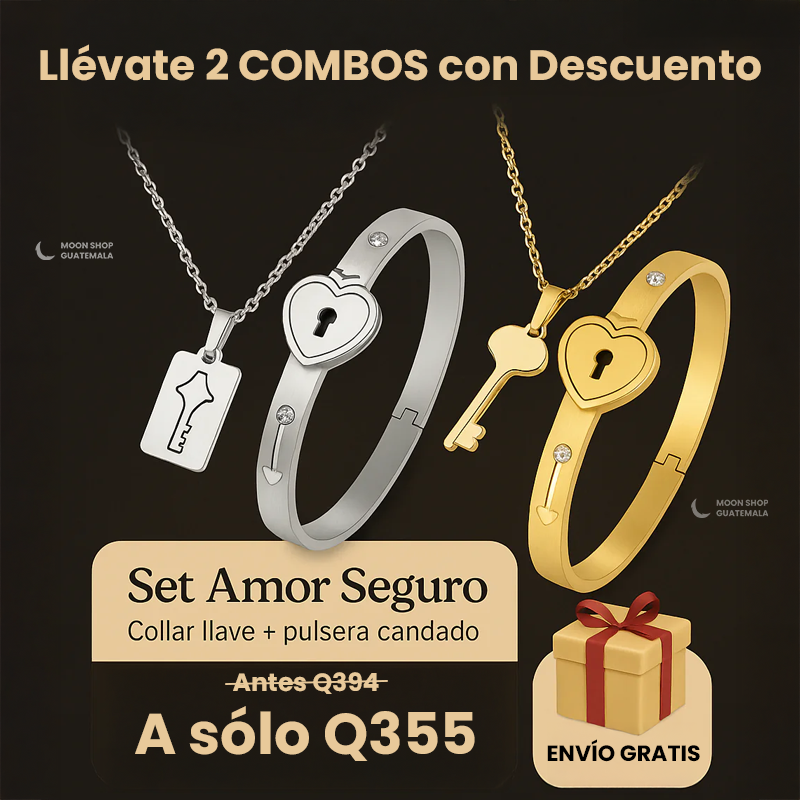 Pulsera con Candado y Collar con Llave 🔐 Regalo para Parejas ❤️