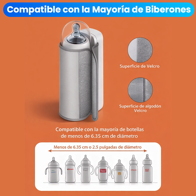 Calentador de biberones portátil inalámbrico, práctico esencial de viaje para padres