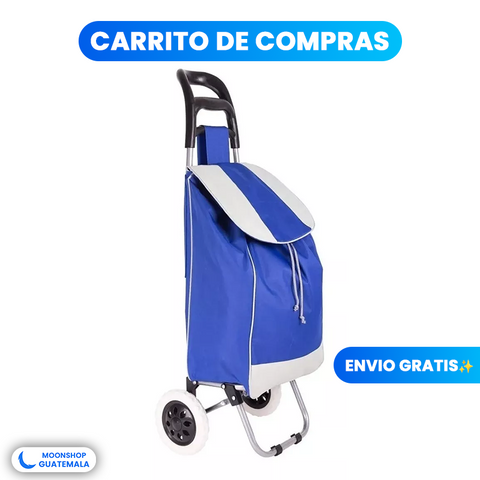 Carrito para compras multiusos plegable con lona impermeable