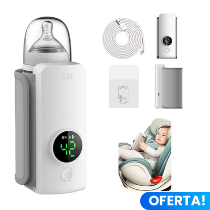 Calentador de biberones portátil inalámbrico, práctico esencial de viaje para padres