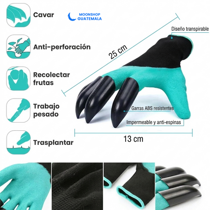 Guantes de Jardinería con Garras – Cava, Planta y Protege tus Manos