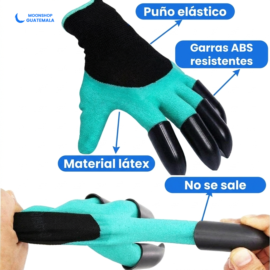Guantes de Jardinería con Garras – Cava, Planta y Protege tus Manos