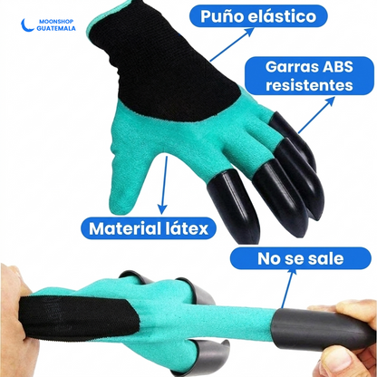 Guantes de Jardinería con Garras – Cava, Planta y Protege tus Manos