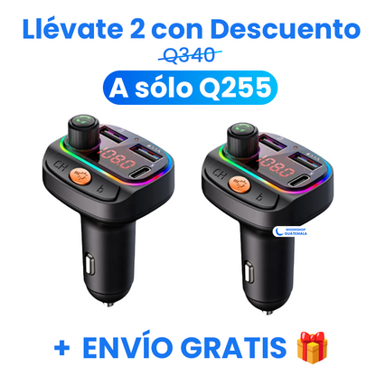 Transmisor Bluetooth y Cargador Tipo C - USB Carga rápida ✨