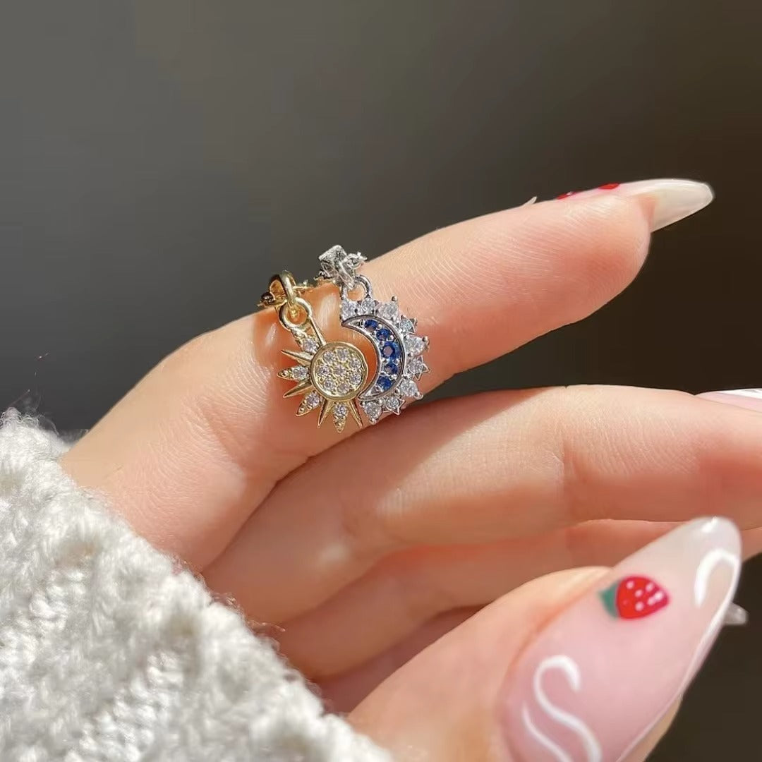 Collar ECLIPSE Sol y Luna 2 en 1 | El Regalo Perfecto para Parejas y Mejores Amigos 🌞🌙