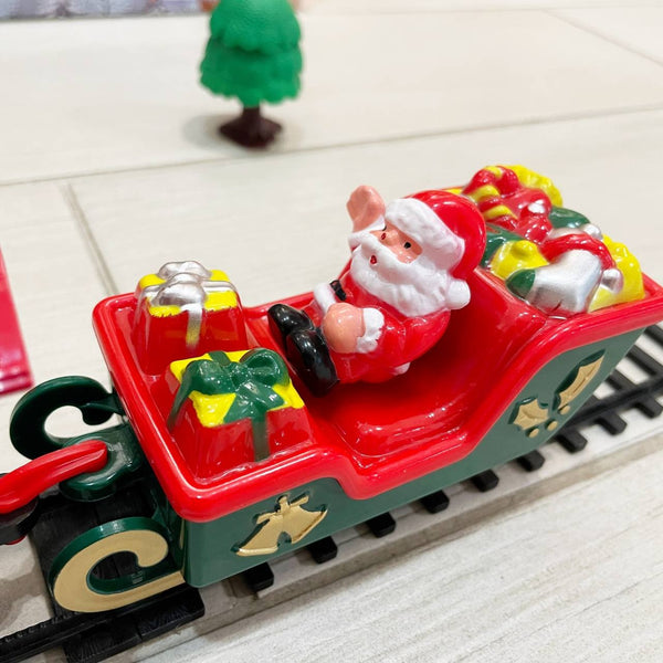 Tren navideño con luz y música ideal para decoración de Navidad