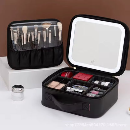Cosmetiquera de Maquillaje con Espejo de Luz Led