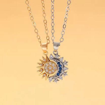 Collar ECLIPSE Sol y Luna 2 en 1 | El Regalo Perfecto para Parejas y Mejores Amigos 🌞🌙