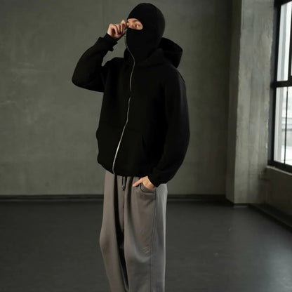 Sudadera Ninja con Capucha y Pasamontañas 🥷 Perfecto para Invierno, Moto y Aire Libre ✨