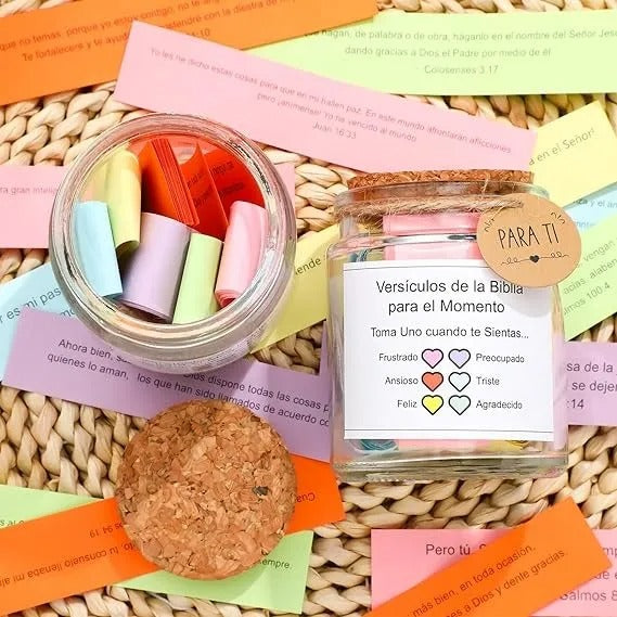 Frasco Con 120 Frases Biblicas Motivacionales