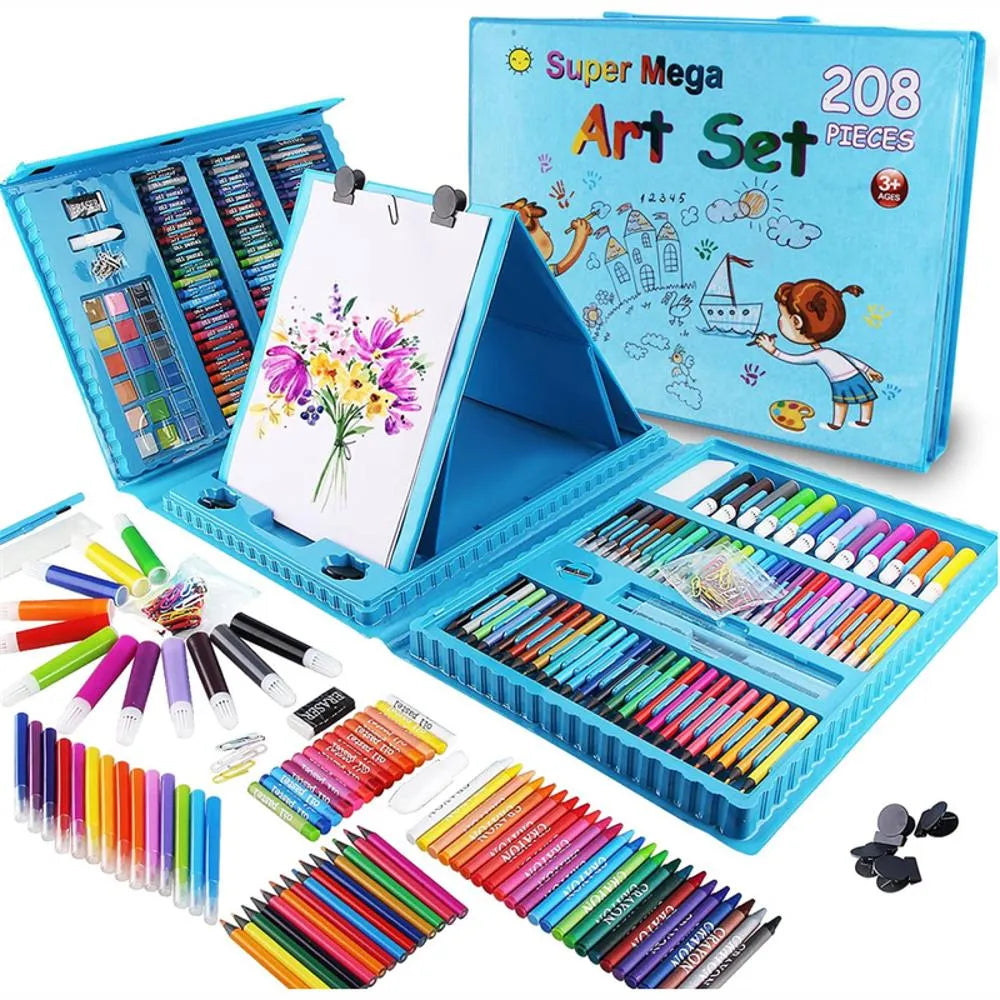 MEGA SET DE ARTE DE 208 PIEZAS - Color Celeste UNISEX ✨